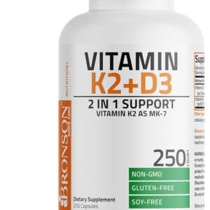 Bronson Vitamin K2 + D3 – Bone, Brain & Immune Support